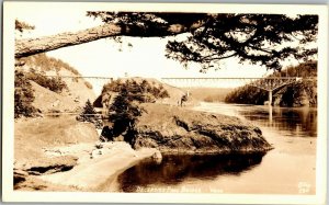 RPPC Deception Pass Bridge WA Vintage Postcard D11