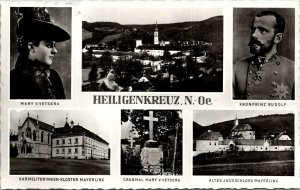 Heiligenkreuz N Oe Multiview WB Postcard VTG WOB Note Postage RepublikOSterreich 