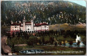 1908 Colorado Hotel and Swimming Pool Glenwood Springs Colorado Posted Postcard