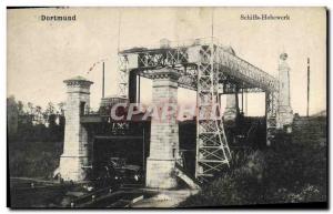 Postcard Old Dortmud Schiffs Hebewerk Boat