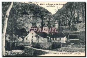 Ladders - Tunnel and Caves - Old Postcard