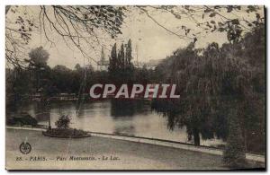 Old Postcard Paris Montsouris Park Lake