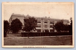J94/ Lawrence Long Island New York Postcard c1910 High School 196