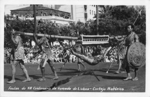 Lisbon Portugal VIII Centenario Parade Scene Real Photo Vintage Postcard AA56719