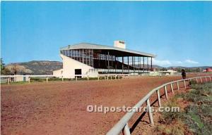  Raton, New Mexico, NM, USA Horse Racing Postcard Grand Stand, La Mesa Park