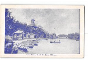 Chicago Illinois IL Postcard 1915-1930 Humboldt Park Boat House