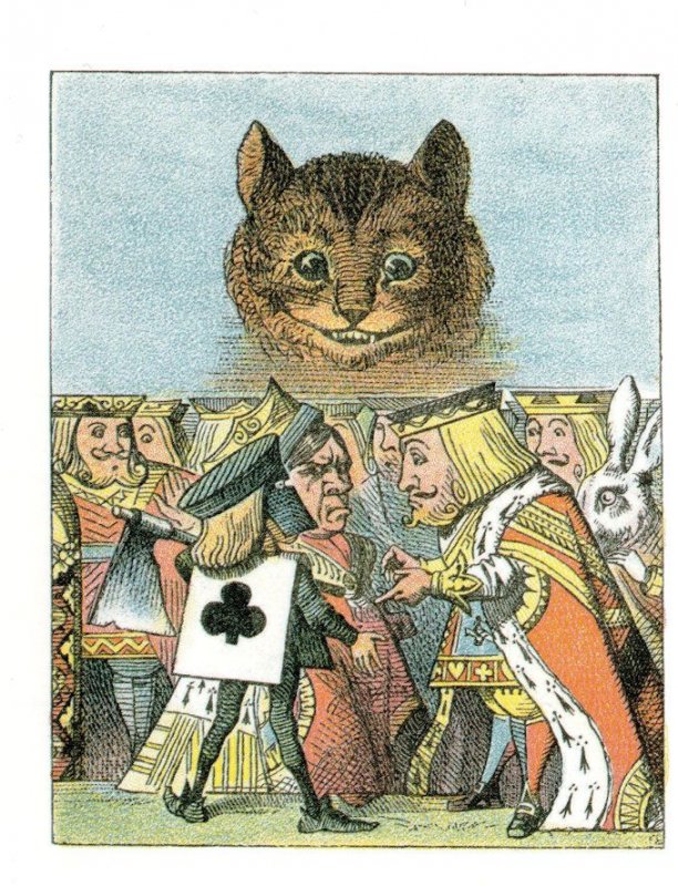 Cheshire Cat Alice in Wonderland Little Folks 1907 Book Postcard