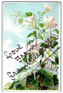 c1910 Love from Granville Centre Nova Scotia Canada Glitters Flower Postcard