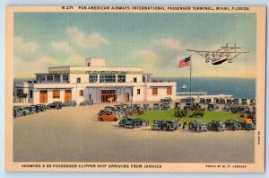 1940 Miami Florida FL Postcard American Airways International Passenger Terminal