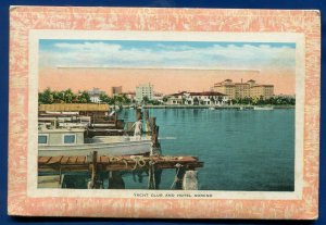 St Petersburg Florida Wishing Well Yacht Club Soreno hotel Postcard Folder.