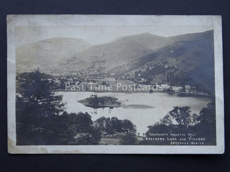 Cumbria GRASMERE LAKE & VILLAGE c1920's RP Postcard by Abrahams 122