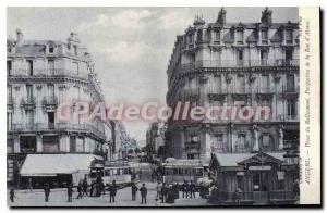 Postcard Old Place Du Ralliement Angers Perspective De La Rue D'Alsace