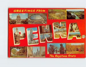 Postcard Greetings From Pennsylvania The Keystone State, Pennsylvania