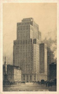 USA General Motors Building New York City Vintage Postcard 07.53