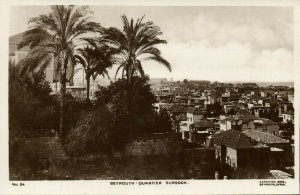 lebanon, BEIRUT BEYROUTH بيروت, Quartier Sursock (1920s) Sarrafian 24 Postcard