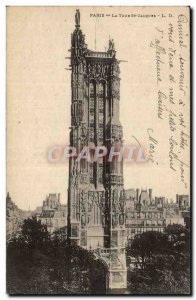 Paris Old Postcard Tour Saint Jacques