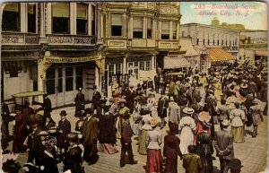 ATLANTIC CITY NJ – Boardwalk Above Virginia Avenue showing Stores M & Co