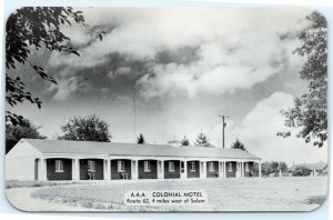 postcard Frost's Colonial Motel west of Salem Ohio, east of Damascus