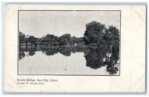 1909 North Bridge Sac City Iowa IA Published By Claude W. Mason Postcard