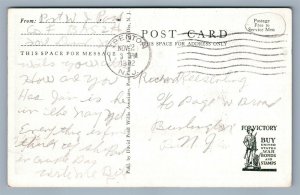 FORT DIX NJ MACHINE GUN w/ INFANTRY SUPPORT VINTAGE POSTCARD