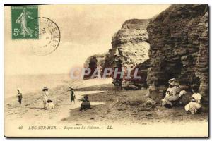 Old Postcard Luc Sur Mer Rest Under the Cliffs