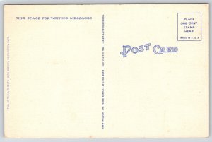 Charleston West Virginia~Industrial Section~Factory~River~1940s Linen Postcard