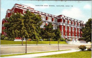 Postcard SCHOOL SCENE Hamilton Ohio OH AM2276