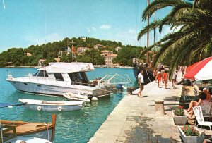 Vintage Postcard Beaches Hotel Building Resort Tourist Attraction Cavtat Croatia