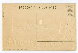 Postcard Steamboat Robert Fulton Hudson River 1000 Embossed Standard View Card