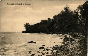 CPA AK Indonesia Noordelijk Strand te Sabang (360346)