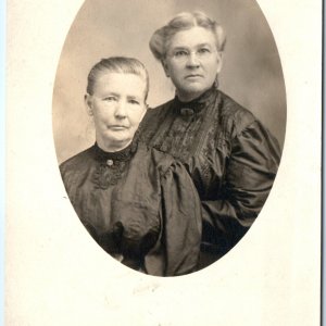 c1910s Delta, Ohio Old Ladies Women RPPC Portrait Real Photo Bake Lowry OH A141