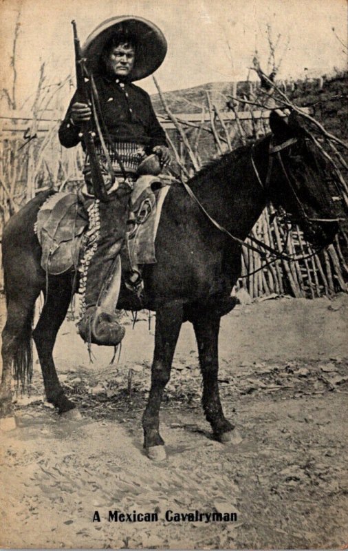 Mexico A Mexican Cavalryman Real Photo