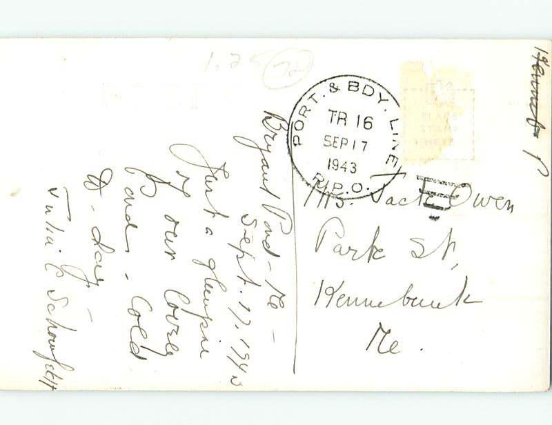 1943 rppc LAKE CHRISTOPHER FROM OAK HILL Bryant Pond Maine ME HM2552