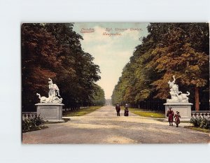 Postcard Kgl. Grosser Garten, Hauptallee, Dresden, Germany