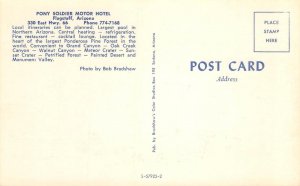 PONY SOLDIER MOTOR HOTEL Flagstaff, Arizona ROUTE 66 Roadside Vintage Postcard