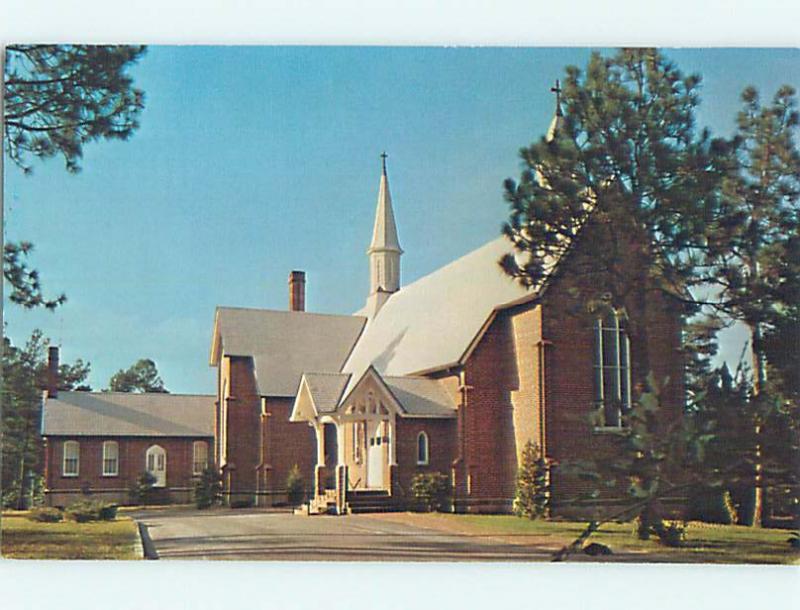Unused Pre-1980 CHURCH SCENE Pinehurst North Carolina NC p3697
