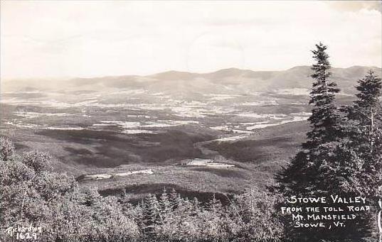 Vermont Stowe Stowe Valley From The Toll Road 1950 Real Photo