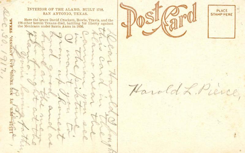 TX - San Antonio. The Alamo, Interior