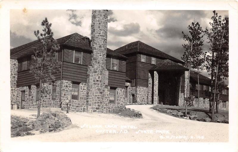 D69/ Custer State Park South Dakota SD Postcard Photo RPPC 40s Sylvan Lake Hotel