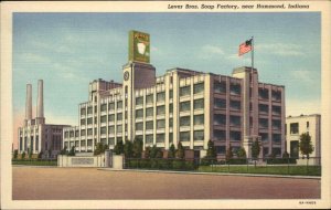 Hammond Indiana IN Lever Bros Soap Factory Linen Vintage Postcard