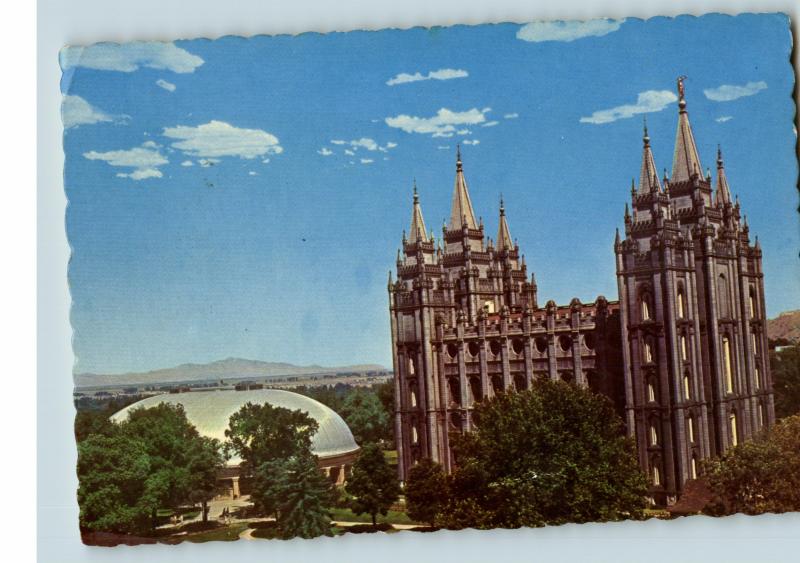 Temple Square Salt Lake City Utah Tabernacle Mormon Church on the right