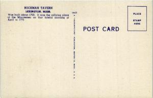 LEXINGTON MASSACHUSETTS BUCKMAN TAVERN