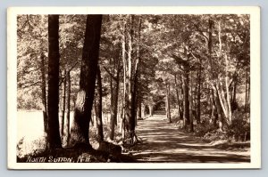 RPPC North Sutton New Hampshire Road Through Trees VINTAGE Postcard 1408
