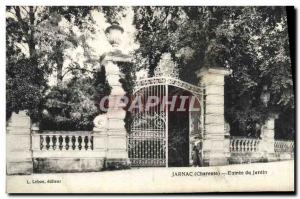 Old Postcard Jarnac Entree du Jardin