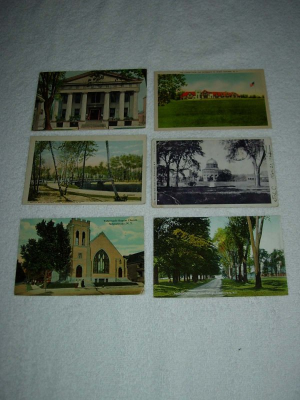 Schenectady NY - Lot Of 6 Great Vintage Postcards - x0600