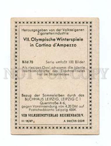 166976 VII Olympic speedskaters CIGARETTE card