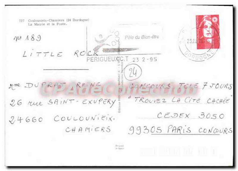 Postcard Modern Coulouieix Chamiers The Mayor And Post