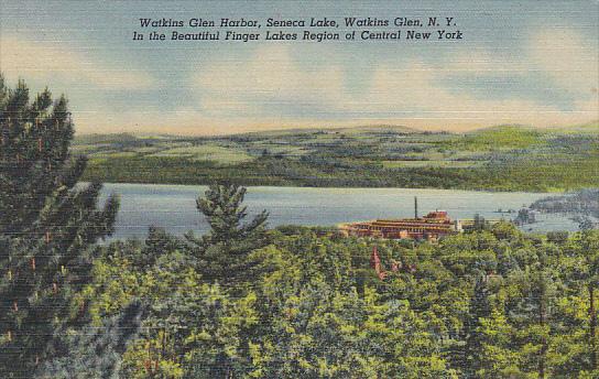 Watkins Glen Harbor Seneca Lake Watkins Glen New York Curteich