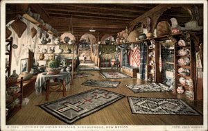 Fred Harvey Albuquerque New Mexico NM Indian Bldg Interior Vintage Postcard