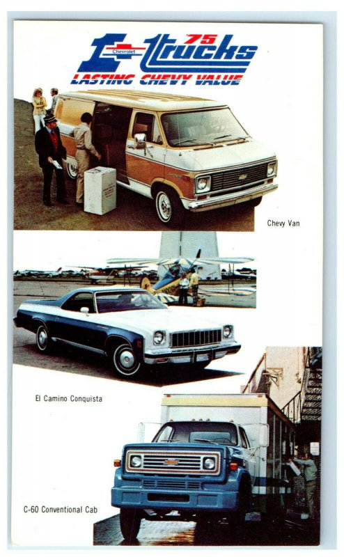 c1960s 1 Chevrolet Trucks Lasting Chevy Value Unposted Vintage Postcard
